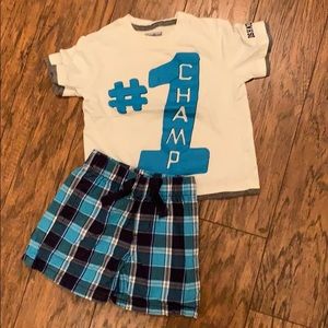 2T T-shirt and shorts
